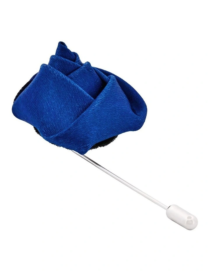 Navy Rose Lapel Pin image 3