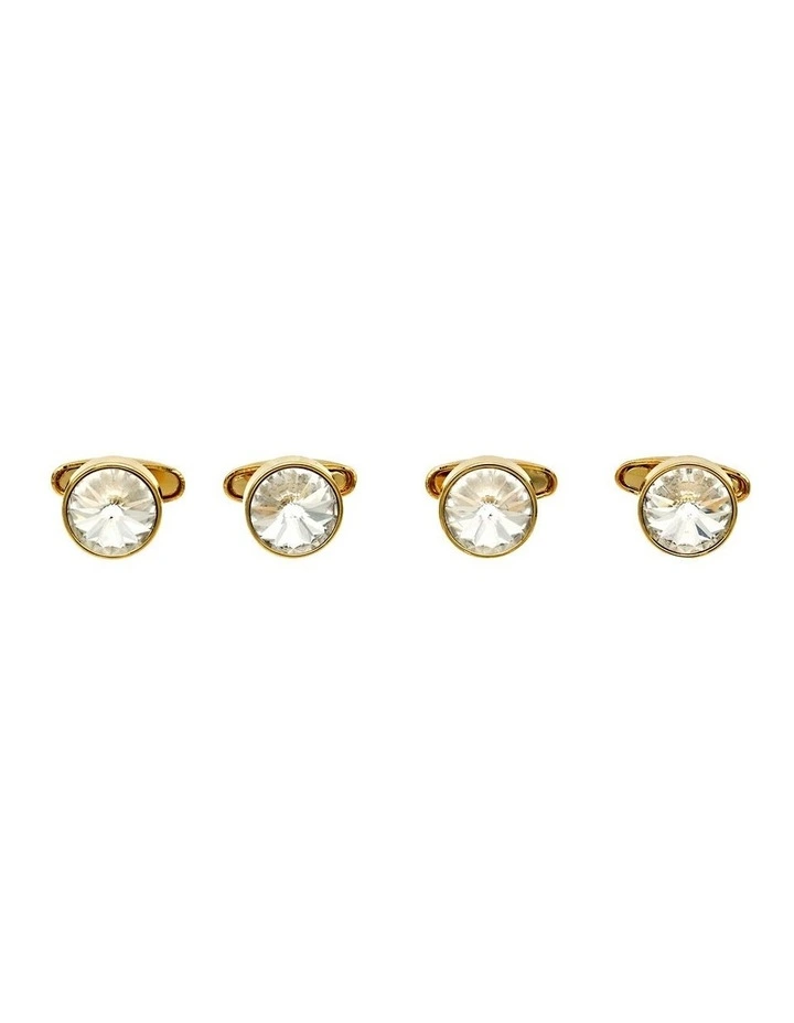 Gold Crystal Shirt Studs (set of 4) image 3