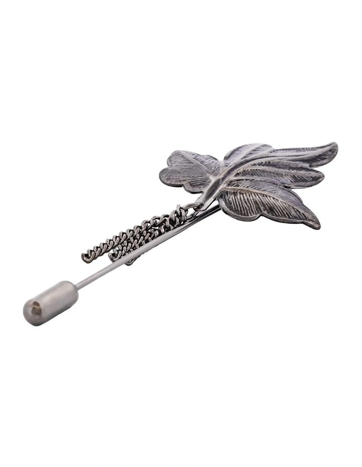Gun Metal Leaf Lapel Pin image 2