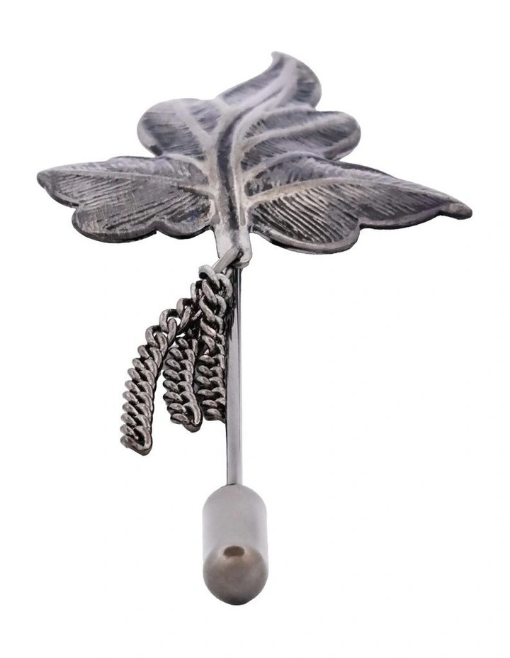 Gun Metal Leaf Lapel Pin image 4
