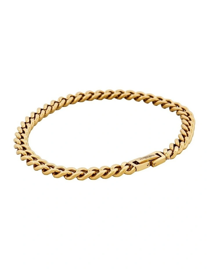 Classic Cuban Link Bracelet Ion Plated Gold (215 x 6mm) image 2