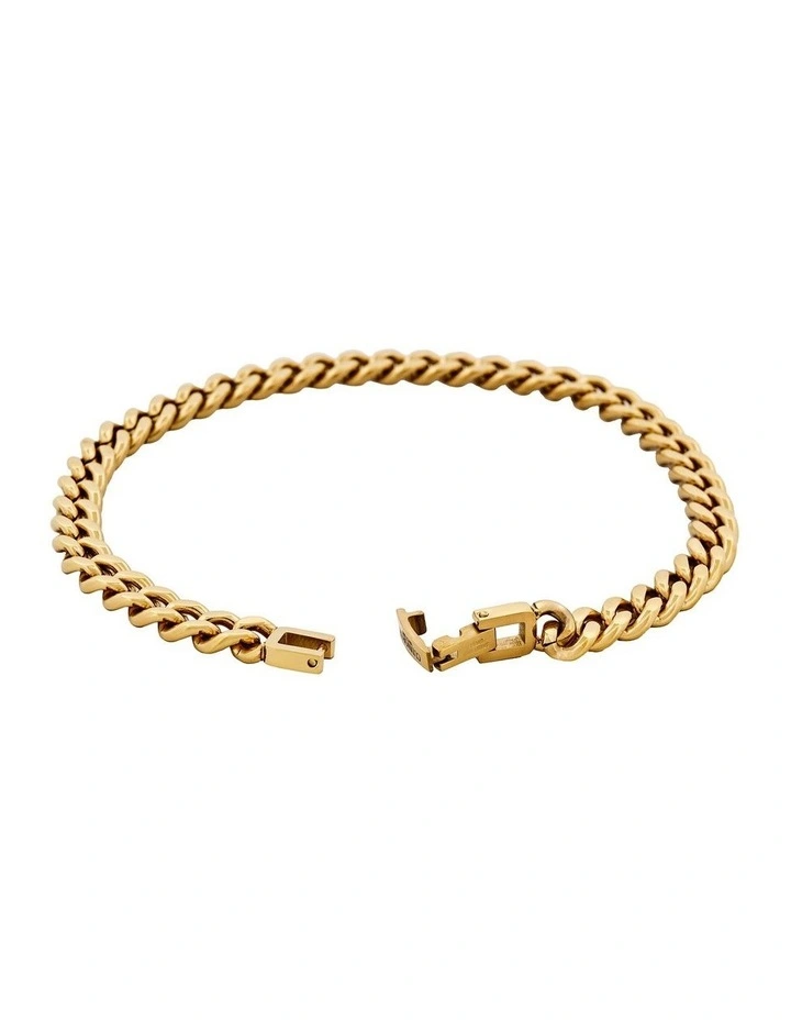 Classic Cuban Link Bracelet Ion Plated Gold (215 x 6mm) image 4