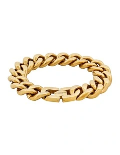 Classic Cuban Link Bracelet Ion Plated Gold (215 x 16mm)