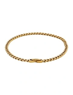 Classic Cuban Link Bracelet Ion Plated Gold (215 x 4mm)