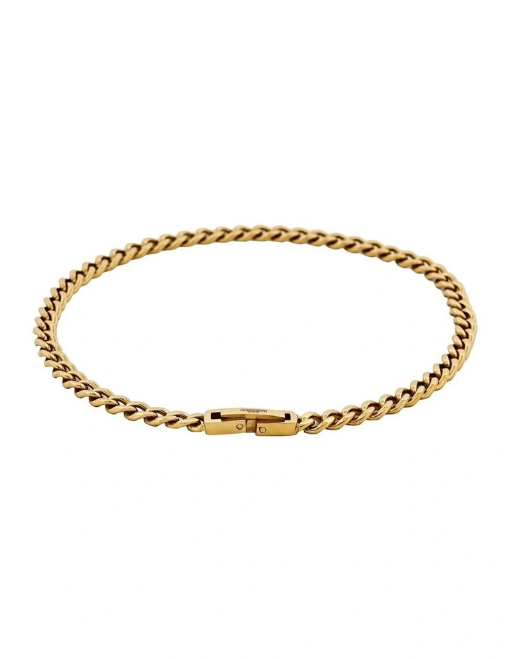 Classic Cuban Link Bracelet Ion Plated Gold (215 x 4mm) image 1