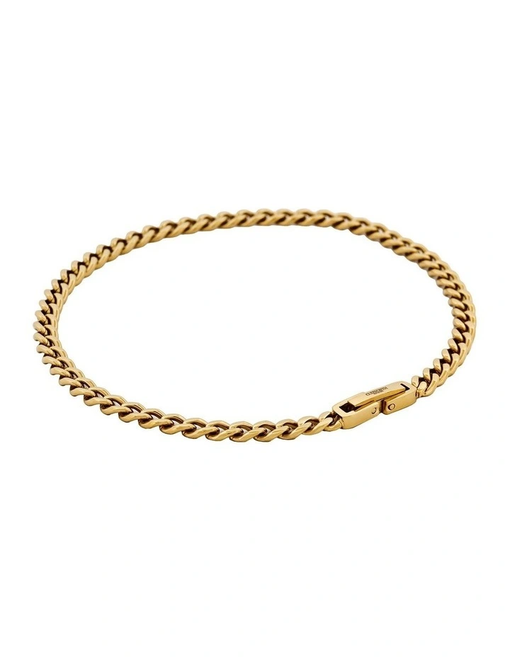 Classic Cuban Link Bracelet Ion Plated Gold (215 x 4mm) image 2