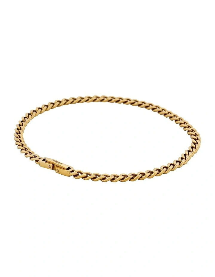 Classic Cuban Link Bracelet Ion Plated Gold (215 x 4mm) image 3