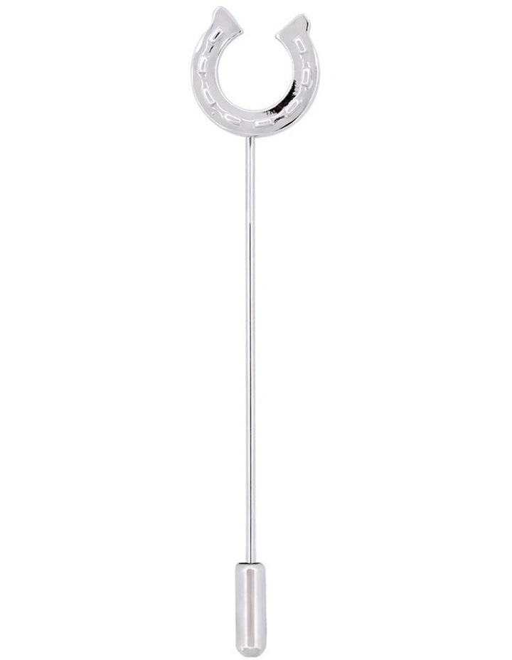Horse shoe lapel pin image 1