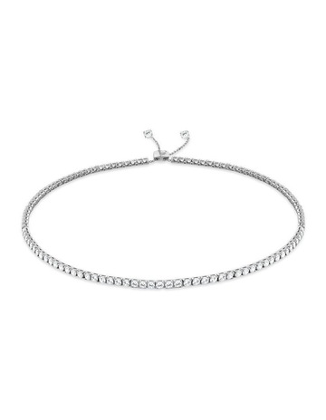 White Diamonds in Sterling Silver colour