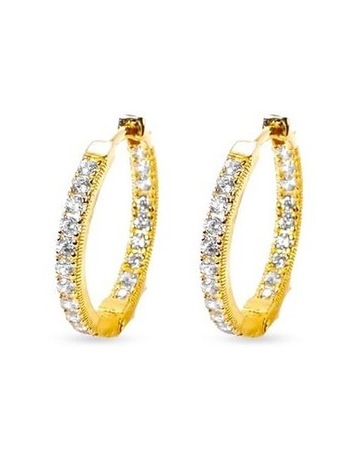 White Diamonds in 18K Gold colour