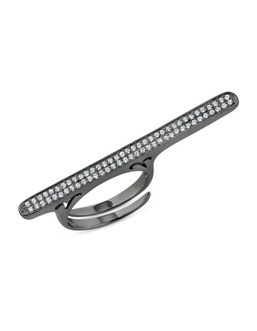 White Diamonds in Black Rhodium colour