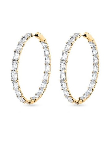 White Diamonds in 18K Gold colour