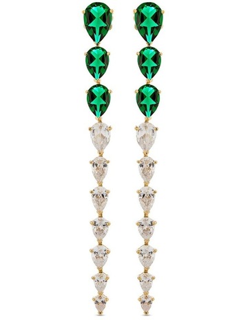 Emeralds & White Diamonds in 18K Gold colour