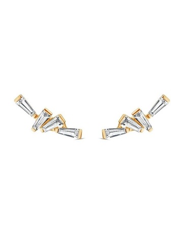 White Diamonds in 18K Gold colour