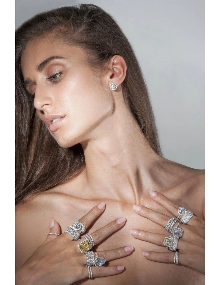 Halo Stud Earrings image 2