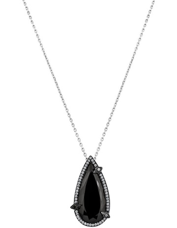 Natural Black Diamond & White Diamonds in Platinum Black colour