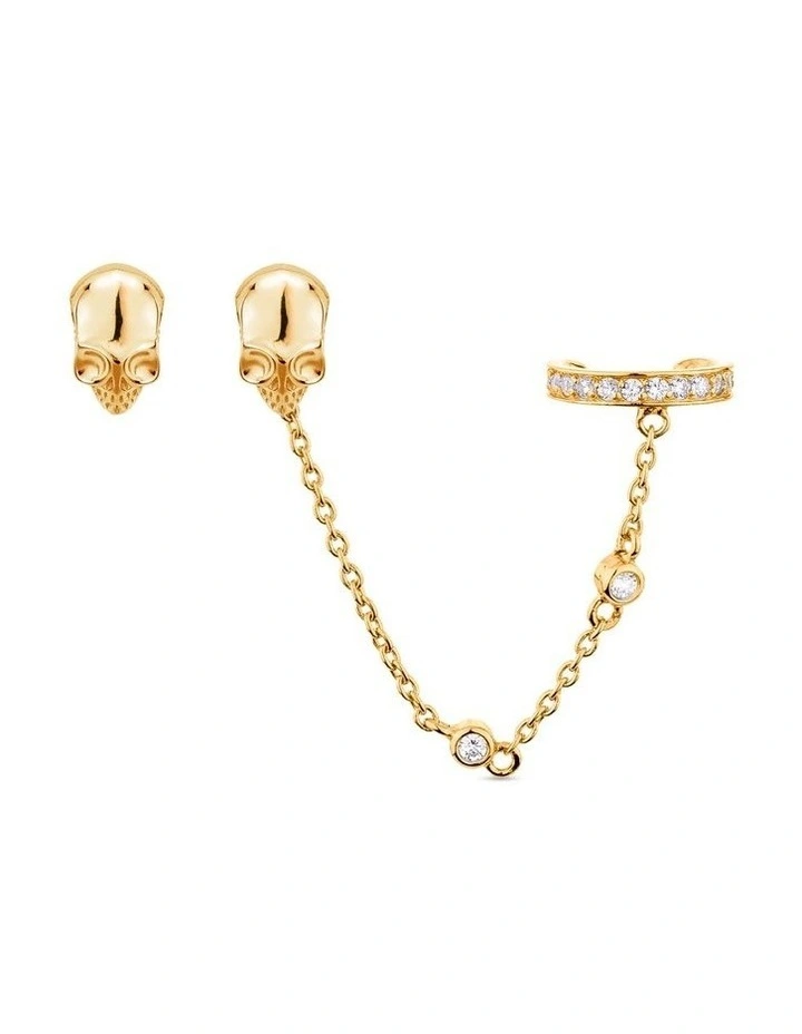 Peace Stud Ear Cuff Set image 1