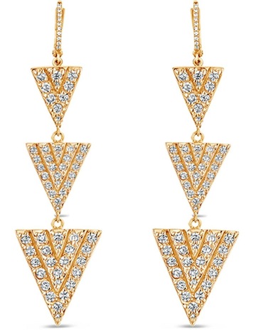 White Diamonds in 18K Gold colour