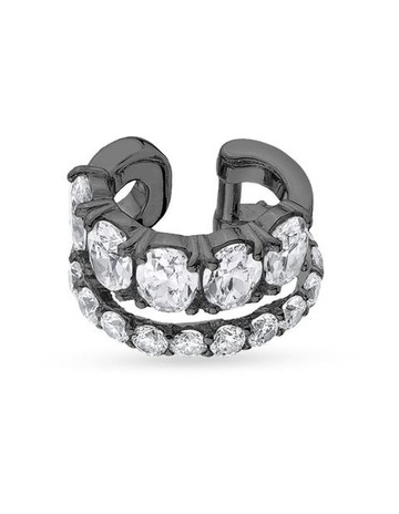 White Diamonds in Black Rhodium colour