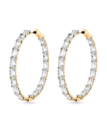 White Diamonds in 18K Gold colour