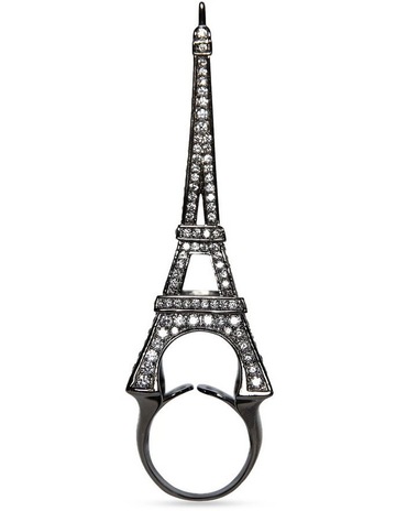 White Diamonds in Black Rhodium colour