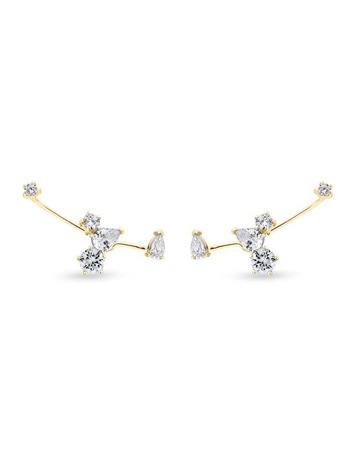White Diamonds in 18K Gold colour