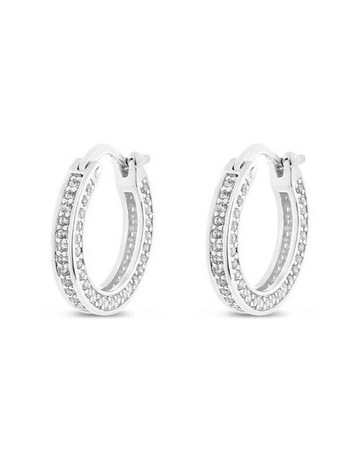 White Diamonds in Sterling Silver colour