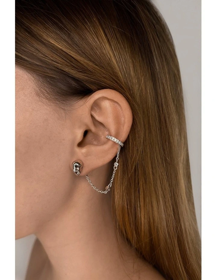 Peace Stud Ear Cuff Set image 2
