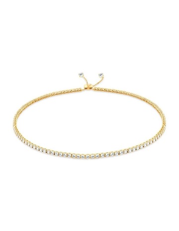 White Diamonds in 18K Gold colour
