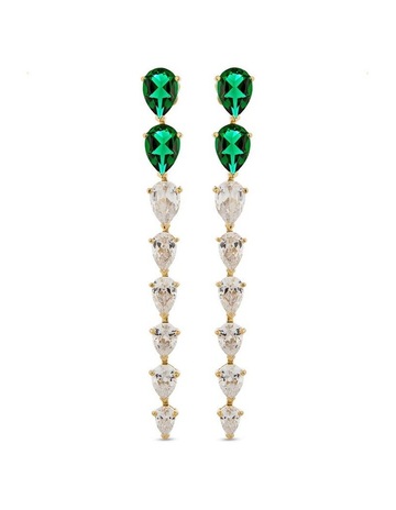 Emeralds & White Diamonds in 18K Gold colour