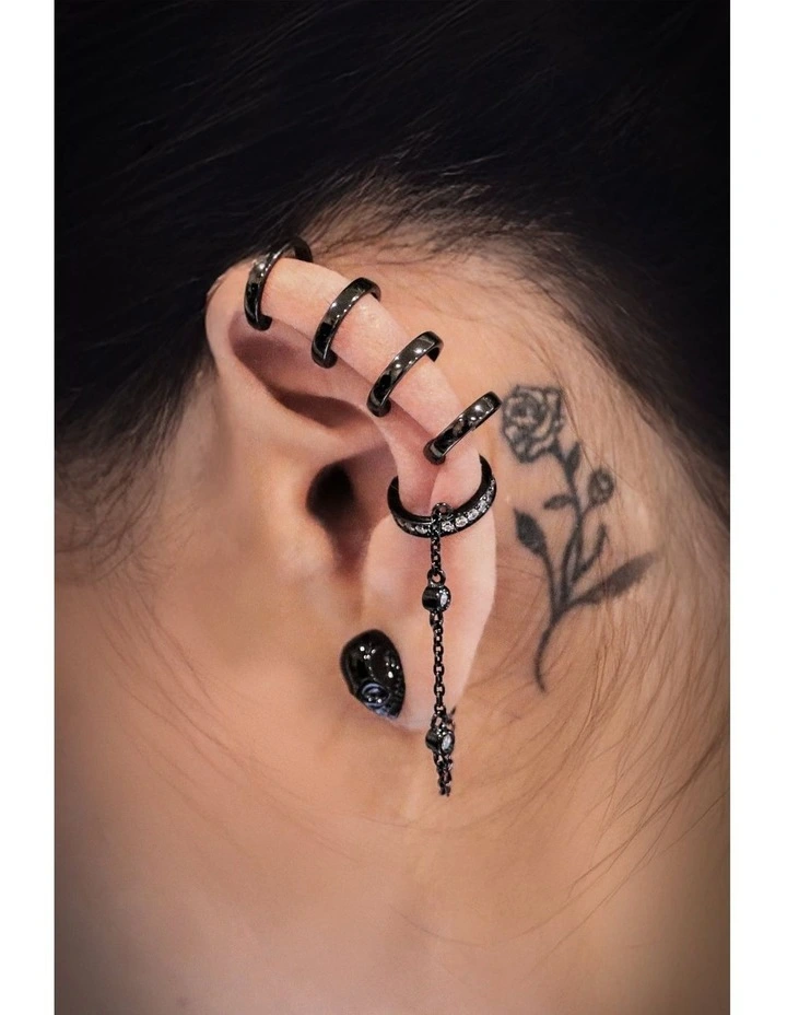 Peace Stud Ear Cuff Set image 3