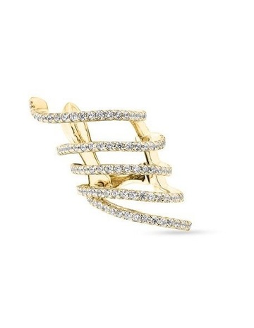 White Diamonds in 18K Gold colour