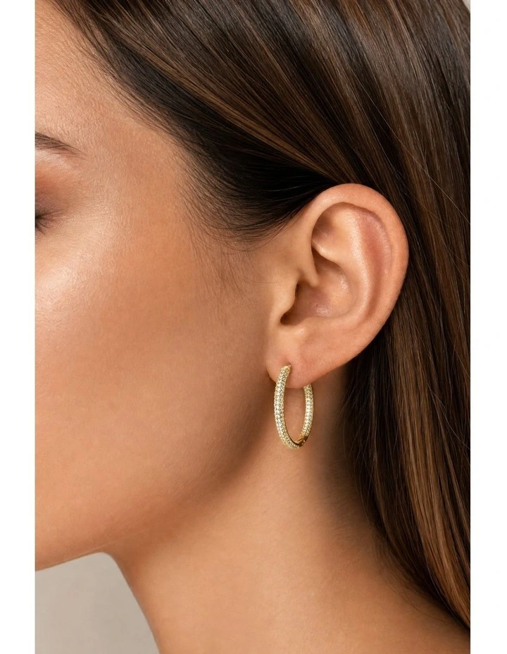 Pursuit Pave Hoops Petite image 2