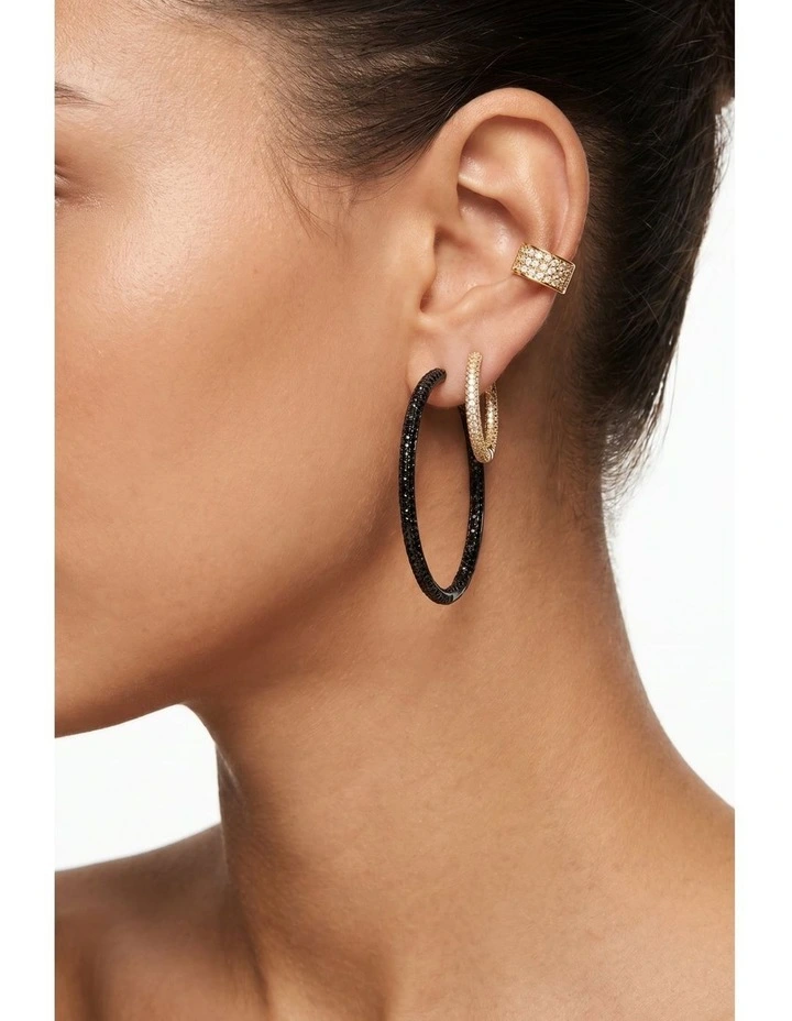Pursuit Pave Hoops Petite image 3