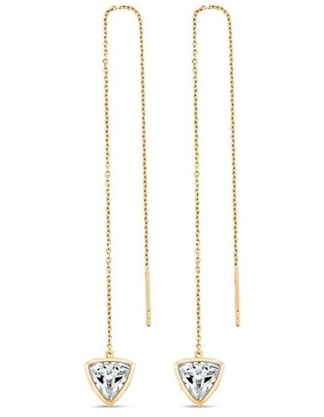 White Diamonds in 18K Gold colour