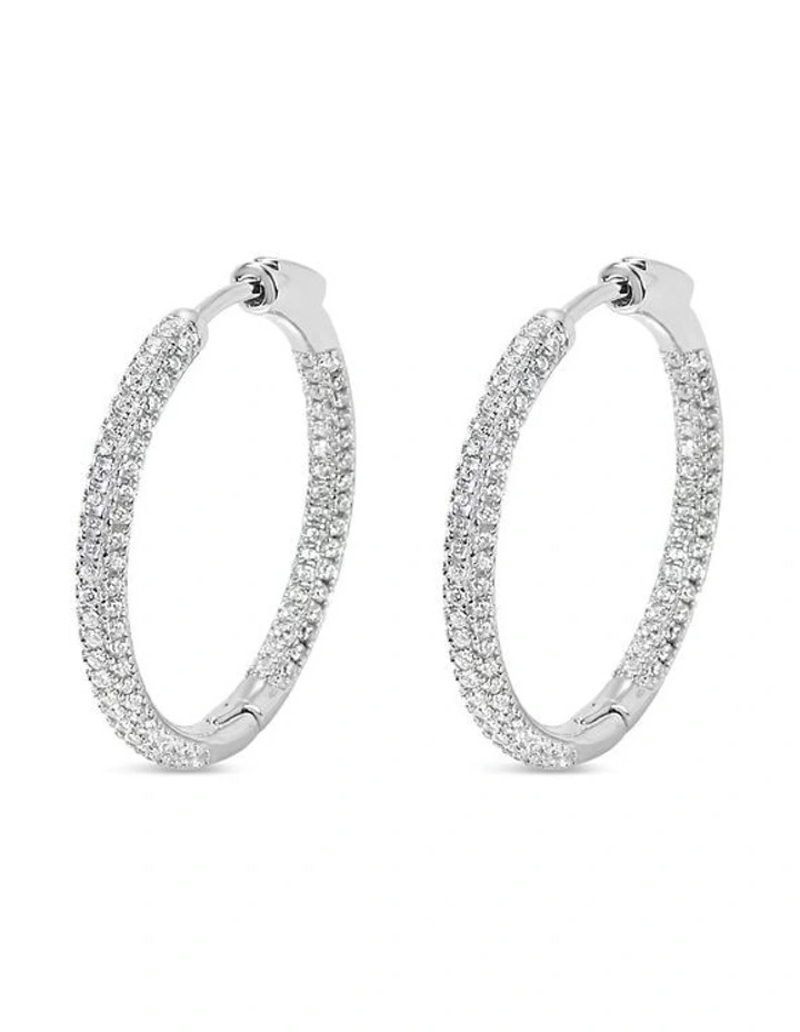 Pursuit Pave Hoops Petite image 1