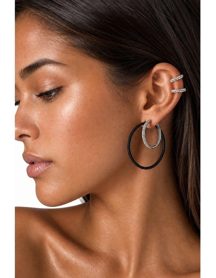 Pursuit Pave Hoops Petite image 2