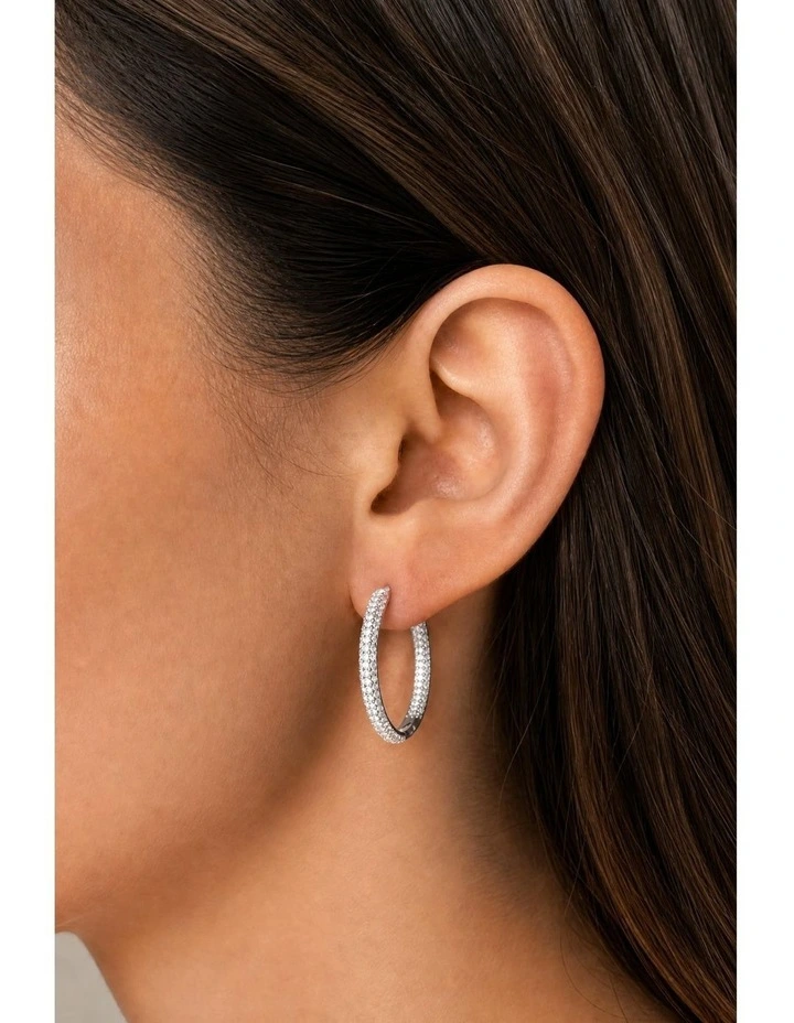 Pursuit Pave Hoops Petite image 3