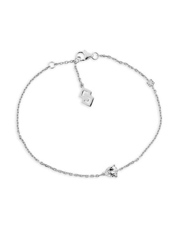 White Diamond in Sterling Silver colour