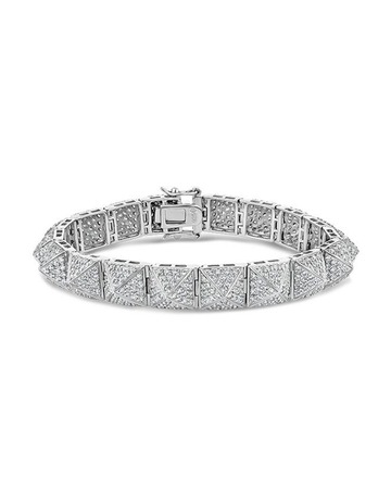 White Diamonds in Sterling Silver colour