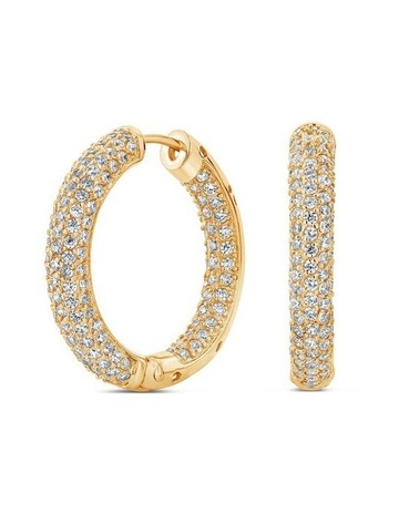 White Diamonds in 18K Gold colour