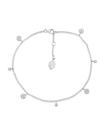 White Diamonds in Sterling Silver colour