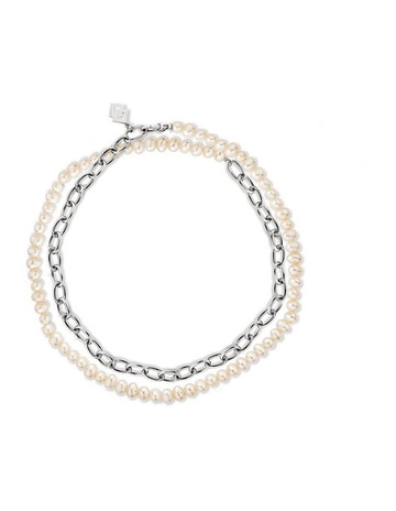 White Pearls in Sterling Silver colour