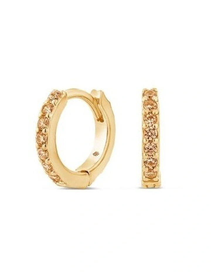 Light Huggie Earrings image 1