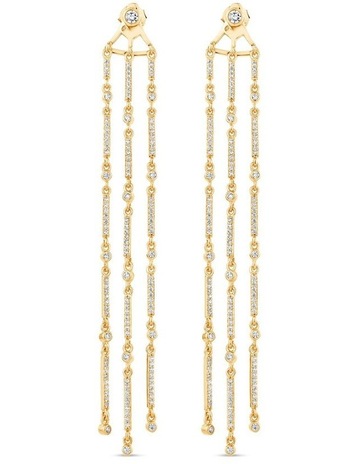 White Diamonds in 18K Gold colour