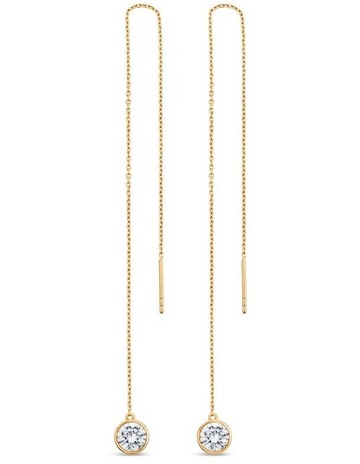 White Diamonds in 18K Gold colour