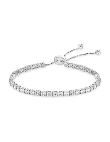White Diamonds in Sterling Silver colour