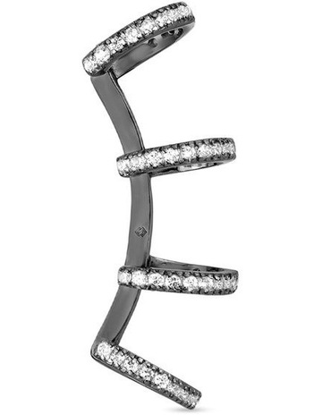 White Diamonds in Black Rhodium colour