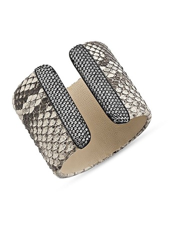 Python Natural & White Diamonds in Premium Black Rhodium colour