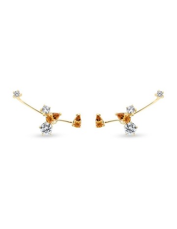 Champagne & White Diamonds in 18K Gold colour